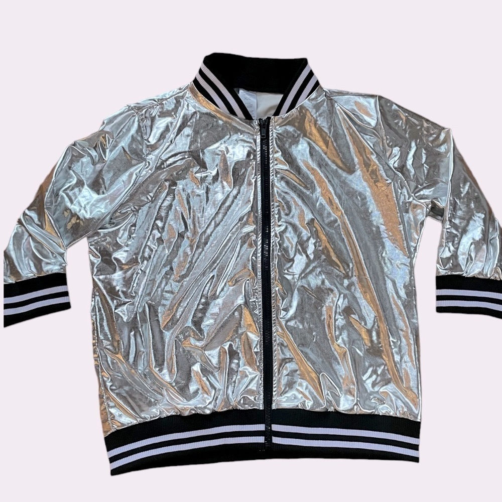 Weissman Dance Costume Metallic Zip Up Top Size XLC